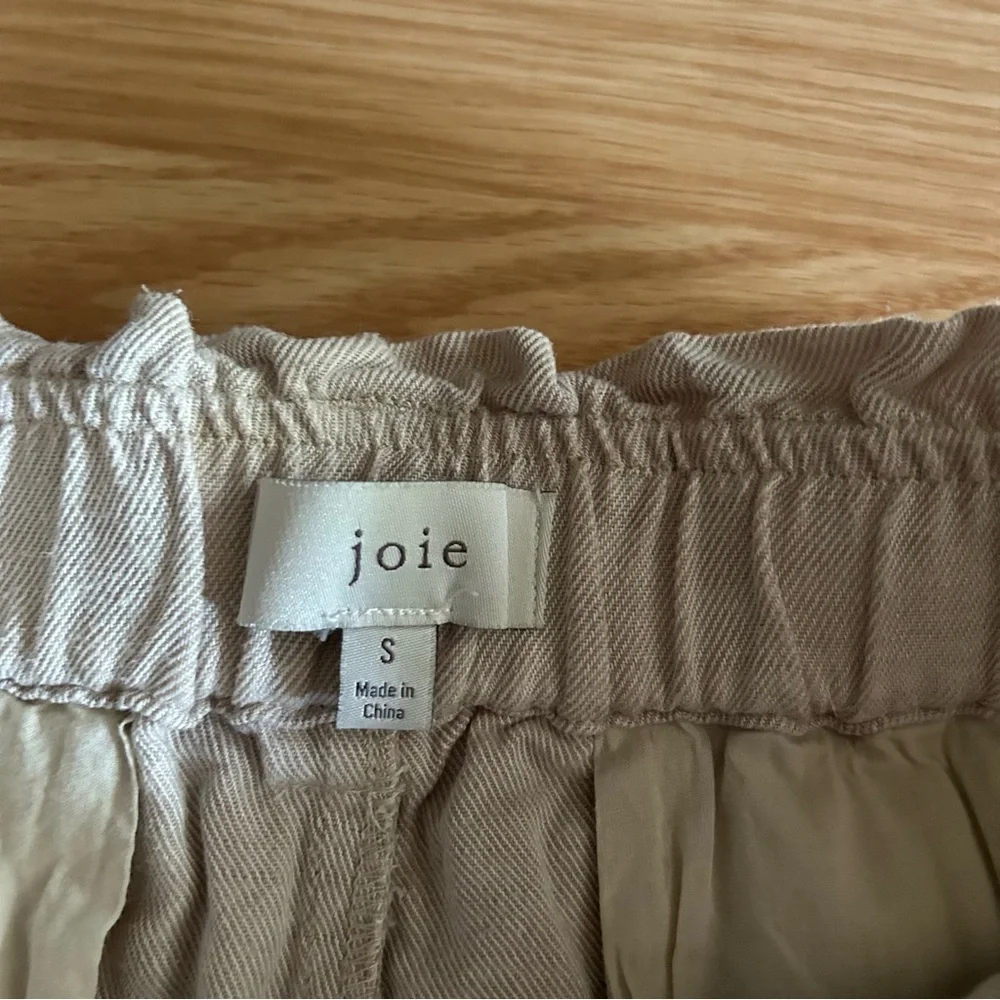 Joie Beige Lindsi Linen Blend Belter Baggy Shorts Women’s Small